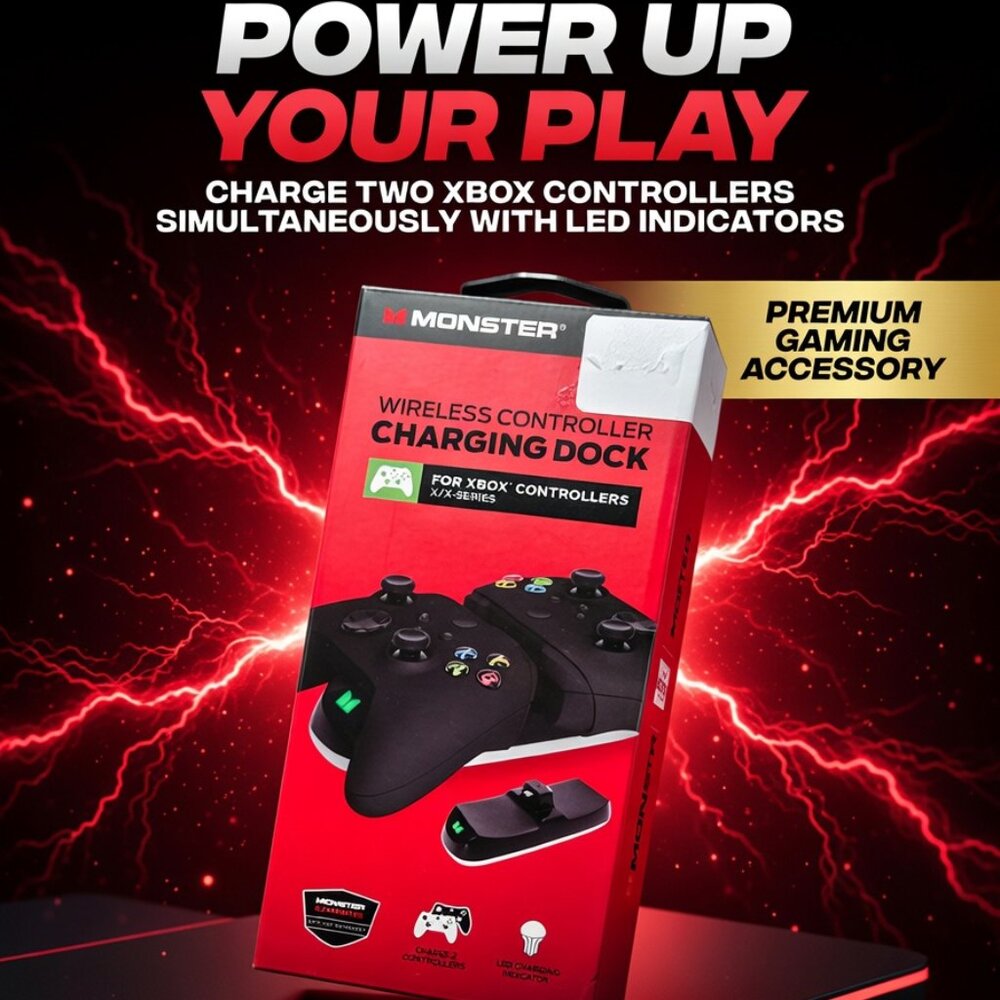 Monster - Wireless Controller Charging Dock For Xbox Series X